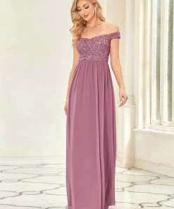Ever-Pretty US Striped Sequin Sweetheart Floor-Length Evening Dress SHOP BY OCCASION