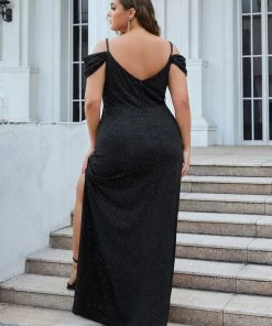 Ever-Pretty US SHOP BY OCCASION V-Neck Cold Shoulder Floor-Length Evening Dress