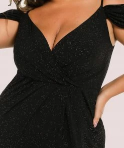 Ever-Pretty US SHOP BY OCCASION V-Neck Cold Shoulder Floor-Length Evening Dress