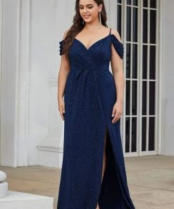 Ever-Pretty US SHOP BY OCCASION Plus Size Sexy High Slit Long Formal Evening Dresses