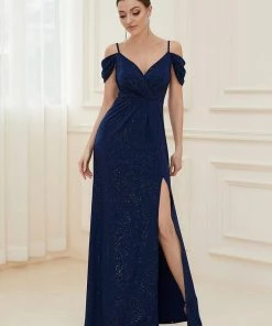 Ever-Pretty US SHOP BY OCCASION V-Neck Cold Shoulder Floor-Length Evening Dress
