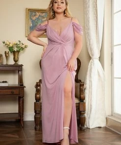 Ever-Pretty US SHOP BY OCCASION V-Neck Cold Shoulder Floor-Length Evening Dress