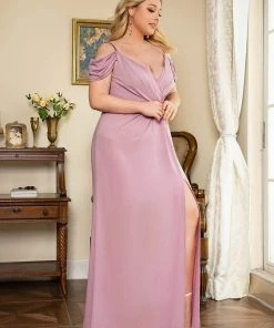 Ever-Pretty US SHOP BY OCCASION Plus Size Sexy High Slit Long Formal Evening Dresses