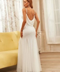 Ever-Pretty US Spaghetti Strap Open Back Mermaid Evening Dress SHOP BY OCCASION