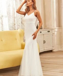 Ever-Pretty US Spaghetti Strap Open Back Mermaid Evening Dress SHOP BY OCCASION