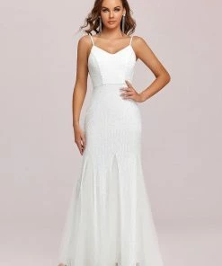 Ever-Pretty US Spaghetti Strap Open Back Mermaid Evening Dress SHOP BY OCCASION