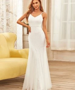 Ever-Pretty US Spaghetti Strap Open Back Mermaid Evening Dress SHOP BY OCCASION