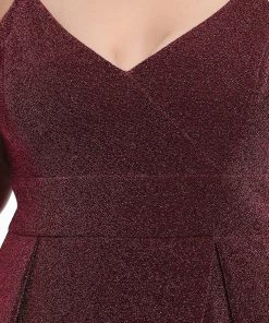 Ever-Pretty US Spaghetti Strap Front Slit Shiny Evening Dress SHOP BY OCCASION