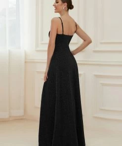 Ever-Pretty US Spaghetti Strap Front Slit Shiny Evening Dress SHOP BY OCCASION
