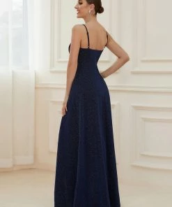Ever-Pretty US Spaghetti Strap Front Slit Shiny Evening Dress SHOP BY OCCASION
