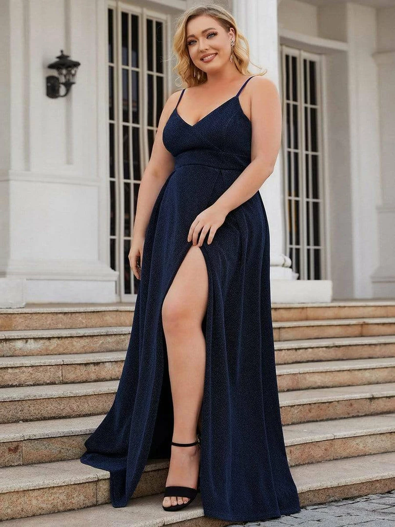 Ever-Pretty US Plus Size Formal Spaghetti Straps Side Split Evening Dresses SHOP BY OCCASION 21 Ever-Pretty US Plus Size Formal Spaghetti Straps Side Split Evening Dresses SHOP BY OCCASION
