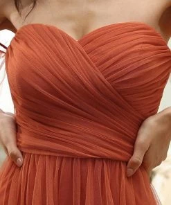 Ever-Pretty US Off-Shoulder Sweetheart Double Layer Pleated Evening Dress