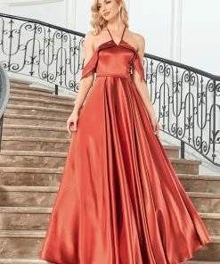 Ever-Pretty US Stylish Floor-Length Off Shoulder Halter Evening Dress SHOP BY OCCASION