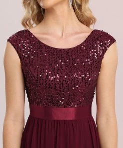 Ever-Pretty US Round Neck Short Sleeve Sequin A-Line Evening Dress Evening Dresses & Gowns