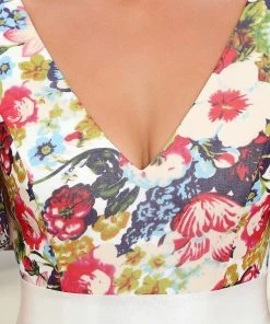 Ever-Pretty US A-Line V-Neck Sheer Flutter Sleeve Maxi Evening Dress SHOP BY OCCASION