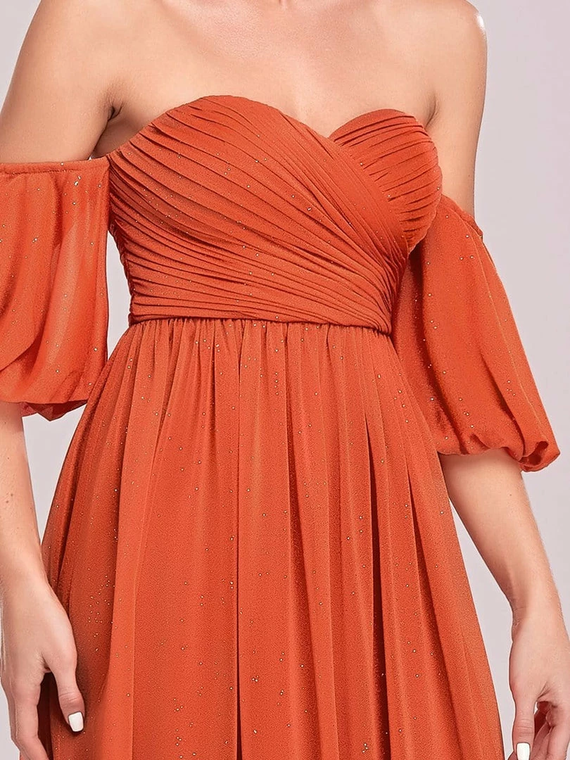 Ever-Pretty US Sequin A-Line Off-Shoulder Puffed Sleeve Ruched Evening Dress 5 Ever-Pretty US Sequin A-Line Off-Shoulder Puffed Sleeve Ruched Evening Dress