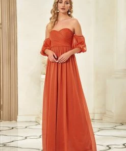 Ever-Pretty US Sequin A-Line Off-Shoulder Puffed Sleeve Ruched Evening Dress 7 Ever-Pretty US Sequin A-Line Off-Shoulder Puffed Sleeve Ruched Evening Dress