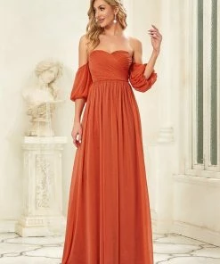 Ever-Pretty US Sequin A-Line Off-Shoulder Puffed Sleeve Ruched Evening Dress 8 Ever-Pretty US Sequin A-Line Off-Shoulder Puffed Sleeve Ruched Evening Dress