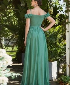 Ever-Pretty US Sparkling Off-Shoulder Floral V-Neck Evening Dress SHOP BY OCCASION