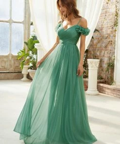 Ever-Pretty US Sparkling Off-Shoulder Floral V-Neck Evening Dress SHOP BY OCCASION