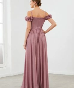 Ever-Pretty US Sparkling Off-Shoulder Floral V-Neck Evening Dress SHOP BY OCCASION