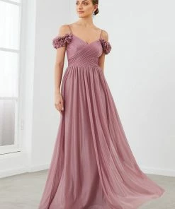 Ever-Pretty US Sparkling Off-Shoulder Floral V-Neck Evening Dress SHOP BY OCCASION