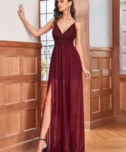 Ever-Pretty US Spaghetti Strap 2 In 1 Sheer Evening Dress SHOP BY OCCASION