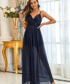 Ever-Pretty US Spaghetti Strap 2 In 1 Sheer Evening Dress SHOP BY OCCASION
