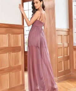 Ever-Pretty US Spaghetti Strap 2 In 1 Sheer Evening Dress SHOP BY OCCASION