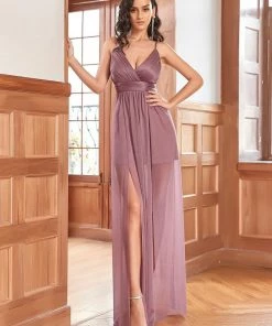Ever-Pretty US Spaghetti Strap 2 In 1 Sheer Evening Dress SHOP BY OCCASION