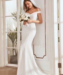 Ever-Pretty US Off The Shoulder Mermaid Corset Eloping Dress For Wedding