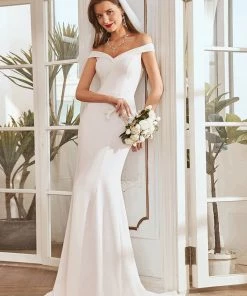 Ever-Pretty US Off The Shoulder Mermaid Corset Eloping Dress For Wedding