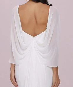 Ever-Pretty US Swag-sleeves V Neck Floor Length Fishtail Wedding Dress SHOP BY STYLE