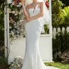 Ever-Pretty US Elegant Strapless Lace Fit And Flare Causal Wedding Dress