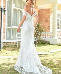 Ever-Pretty US Floral Lace Off-Shoulder Fit And Flare Wedding Dress Summer Dresses 2022 11 Ever-Pretty US Floral Lace Off-Shoulder Fit And Flare Wedding Dress Summer Dresses 2022