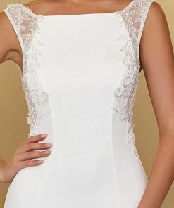 Ever-Pretty US Sleeveless Lace Backless Fishtail Bodycon Wedding Dress Summer Dresses 2022