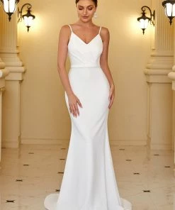 Ever-Pretty US V-Neck Spaghetti Strap Cut-Out Back Sequin Fishtail Evening Dress