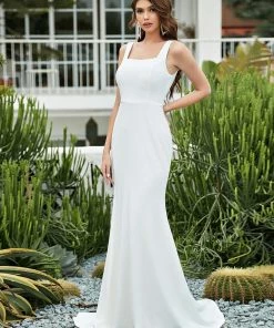 Ever-Pretty US Elegant Sleeveless Bodycon Sheath Simple Wedding Dress Summer Dresses 2022 11 Ever-Pretty US Elegant Sleeveless Bodycon Sheath Simple Wedding Dress Summer Dresses 2022