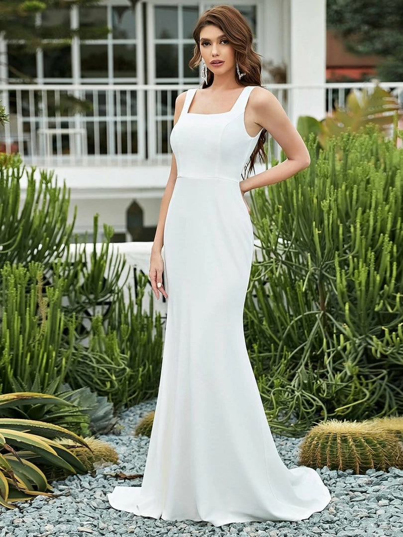 Ever-Pretty US Elegant Sleeveless Bodycon Sheath Simple Wedding Dress Summer Dresses 2022 4 Ever-Pretty US Elegant Sleeveless Bodycon Sheath Simple Wedding Dress Summer Dresses 2022