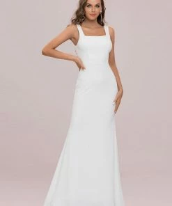 Ever-Pretty US Elegant Sleeveless Bodycon Sheath Simple Wedding Dress Summer Dresses 2022 13 Ever-Pretty US Elegant Sleeveless Bodycon Sheath Simple Wedding Dress Summer Dresses 2022