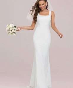 Ever-Pretty US Elegant Sleeveless Bodycon Sheath Simple Wedding Dress Summer Dresses 2022 15 Ever-Pretty US Elegant Sleeveless Bodycon Sheath Simple Wedding Dress Summer Dresses 2022