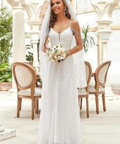 Ever-Pretty US Floral Off-Shoulder Spaghetti Strap A-Line Wedding Dress 9 Ever-Pretty US Floral Off-Shoulder Spaghetti Strap A-Line Wedding Dress