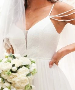 Ever-Pretty US Floral Off-Shoulder Spaghetti Strap A-Line Wedding Dress 7 Ever-Pretty US Floral Off-Shoulder Spaghetti Strap A-Line Wedding Dress