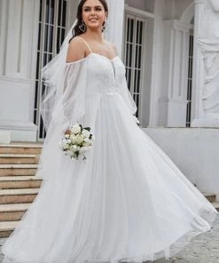 Ever-Pretty US Boho Chic Cold Shoulder Lantern Sleeve Wedding Dress SHOP BY STYLE