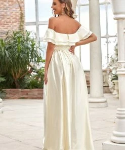 Ever-Pretty US Double Ruffle Strapless A-Line Wedding Dress
