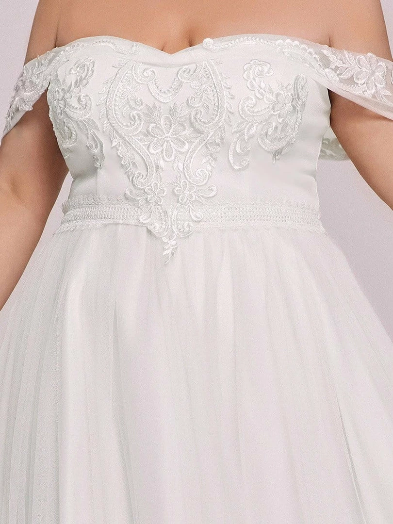 Ever-Pretty US Summer Dresses 2022 Plus Size Off-Shoulder Vintage Lace A-Line Wedding Dress 3 Ever-Pretty US Summer Dresses 2022 Plus Size Off-Shoulder Vintage Lace A-Line Wedding Dress