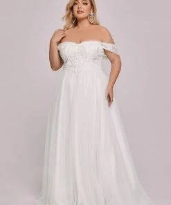 Ever-Pretty US Summer Dresses 2022 Plus Size Off-Shoulder Vintage Lace A-Line Wedding Dress 11 Ever-Pretty US Summer Dresses 2022 Plus Size Off-Shoulder Vintage Lace A-Line Wedding Dress
