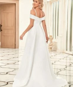 Ever-Pretty US Summer Dresses 2022 Floral Applique Cold Shoulder Sweetheart Wedding Dress