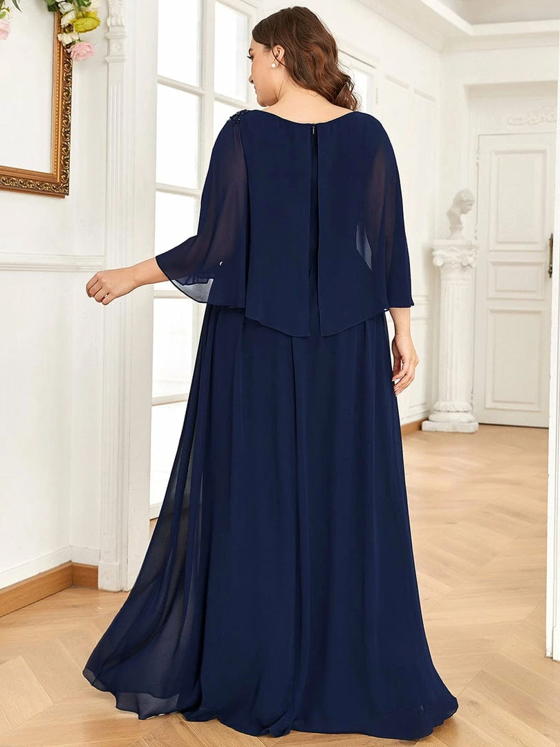 Ever-Pretty US Sequin Applique Chiffon Cape A-Line Mother Of The Bride Dress Summer Dresses 2022 7 Ever-Pretty US Sequin Applique Chiffon Cape A-Line Mother Of The Bride Dress Summer Dresses 2022