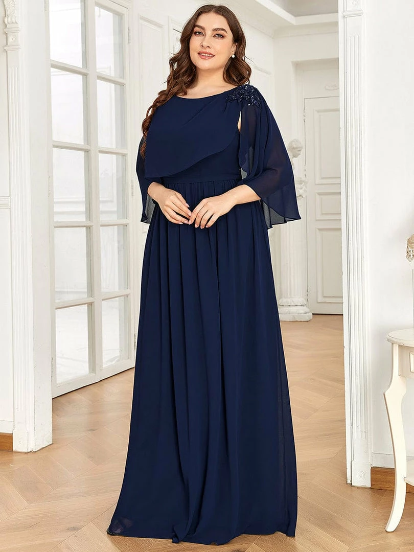 Ever-Pretty US Sequin Applique Chiffon Cape A-Line Mother Of The Bride Dress Summer Dresses 2022 8 Ever-Pretty US Sequin Applique Chiffon Cape A-Line Mother Of The Bride Dress Summer Dresses 2022